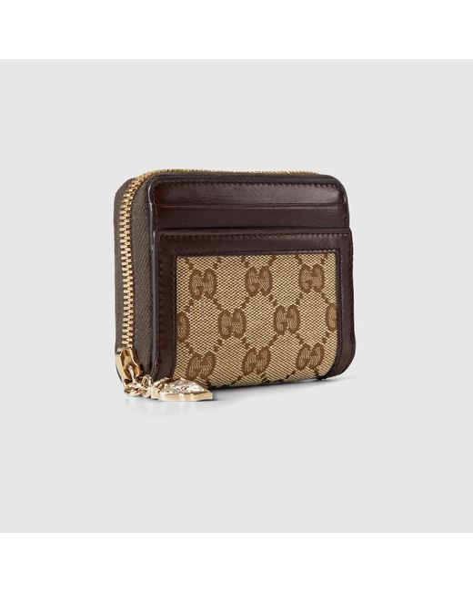Gucci Brown Luce Mini Zip Wallet