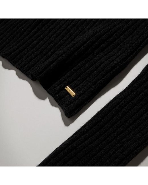 Gucci Black Soft Rib Wool Cashmere Top With Tag, Size Xl, Ready-To-Wear