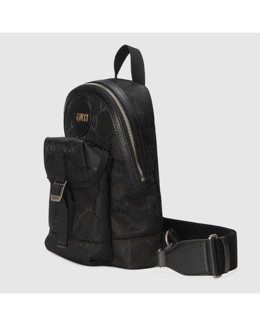 Gucci 合成繊維 公式 グッチ Off The Grid スリングバックパックブラック Gg Econyl ブラック カラー ブラック メンズ Lyst