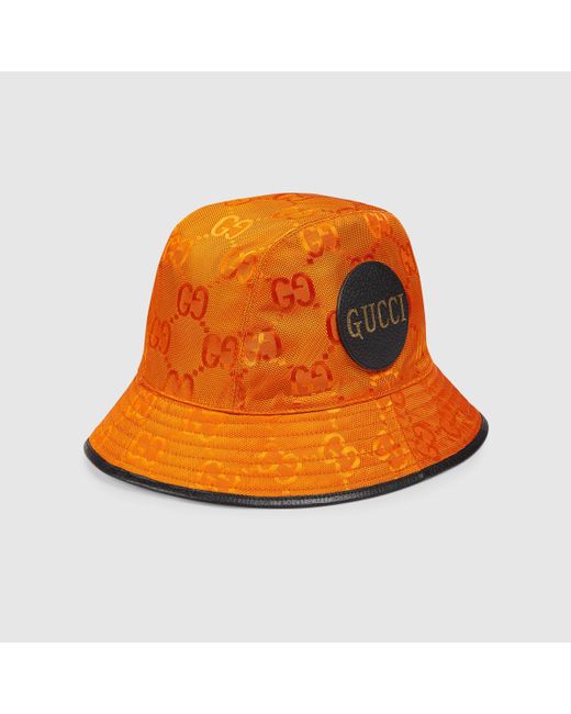 メンズ Gucci 【公式】 (グッチ) Off The Grid フェドラハットオレンジ GG Econyl®オレンジ Orange