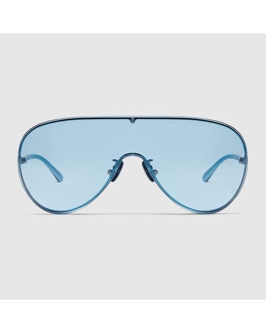 Gucci Blue Mask Frame Sunglasses