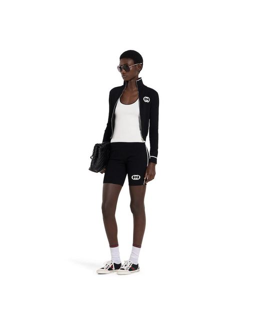 Gucci White Ribbed Tank Top With Intarsia