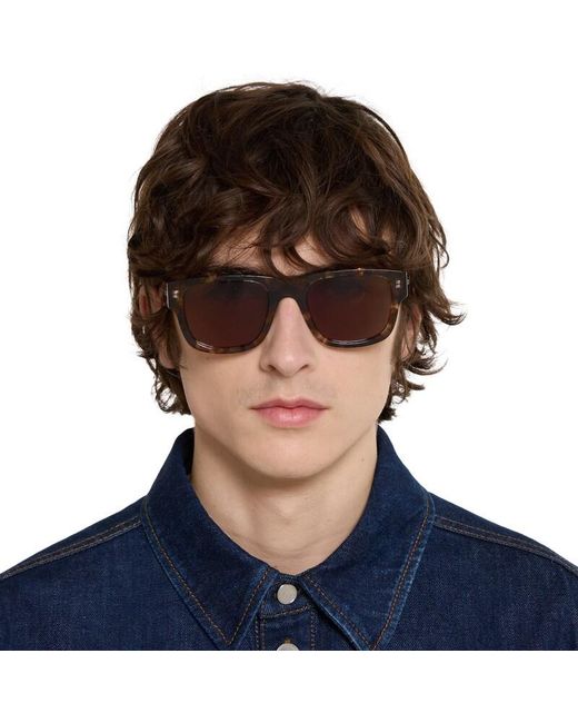 Gucci Brown Rectangular Frame Sunglasses for men
