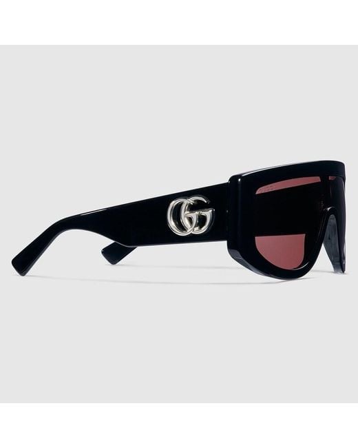 Lunettes De Soleil Rectangulaires Gucci en coloris Black