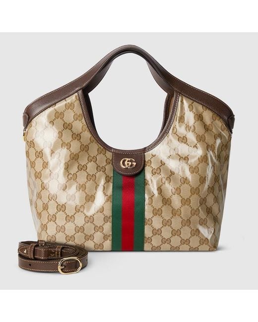 Gucci Brown Giglio Small Tote Bag