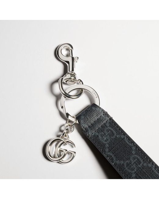 Gucci White Gg Keychain With Double G for men