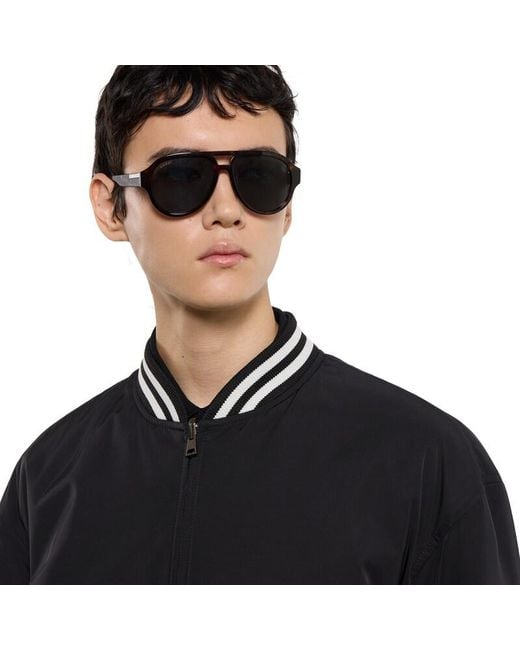 Gucci Black Reversible Nylon Twill Zip Jacket for men