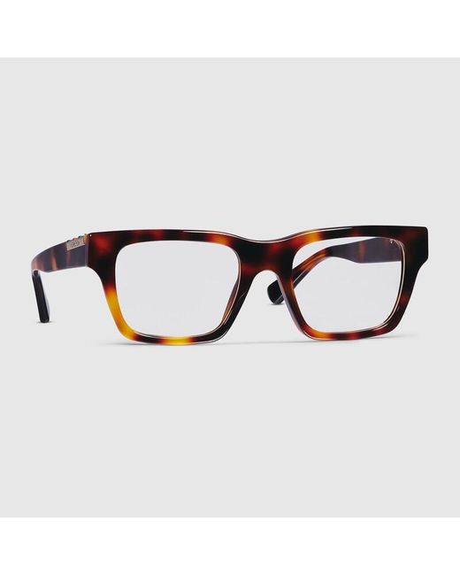 Gucci Brown Rectangular Frame Sunglasses for men