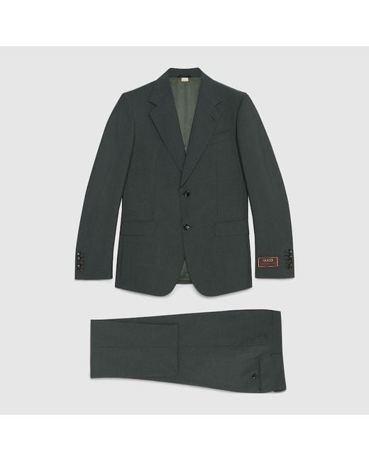 Gucci Green Wool Mohair Suit for men