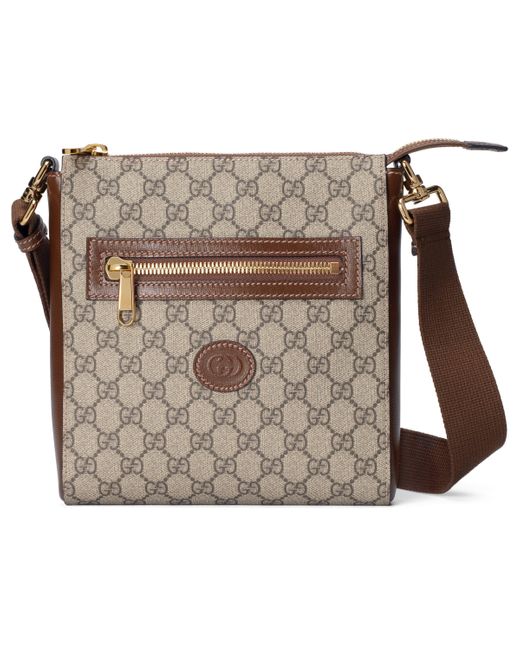 gucci beige gg supreme messenger bolsa