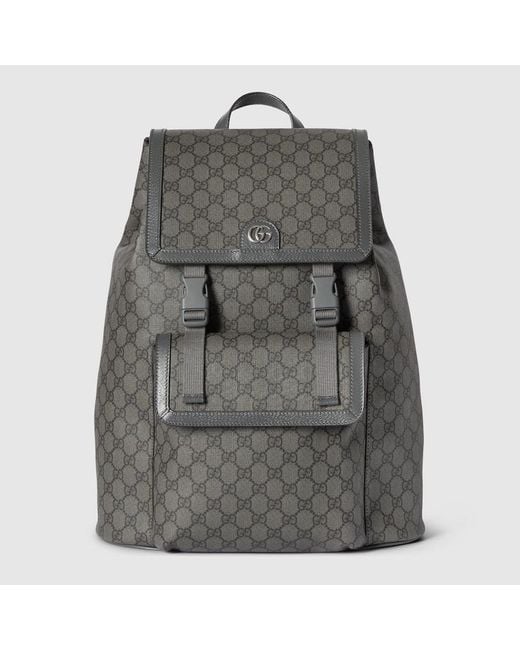 Gucci Gray Ophidia Large GG Backpack for men