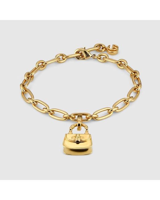 Gucci Metallic Bracelet With Bamboo 1947 Charm