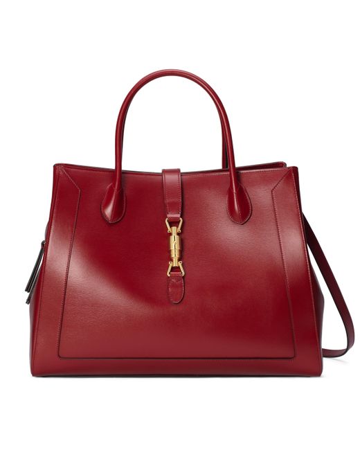Gucci Red Jackie 1961 Large Tote Bag