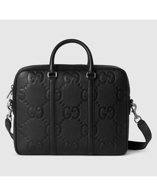Gucci Black Jumbo GG Briefcase for men