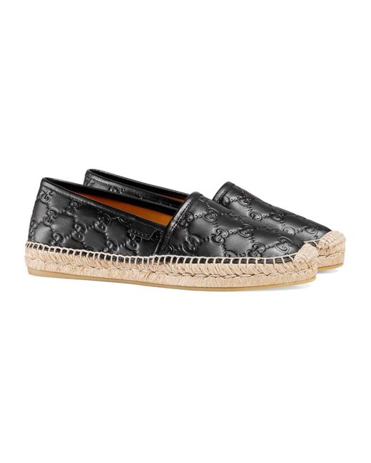 Gucci Signature Leather Espadrille | Lyst