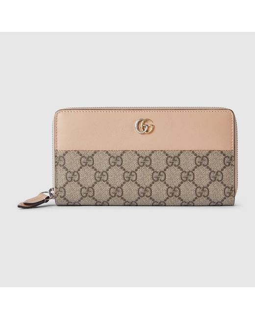 Gucci Natural GG Marmont Zip-around Wallet
