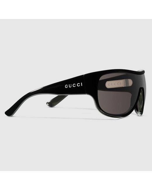 Gucci Brown Mask Frame Sunglasses for men