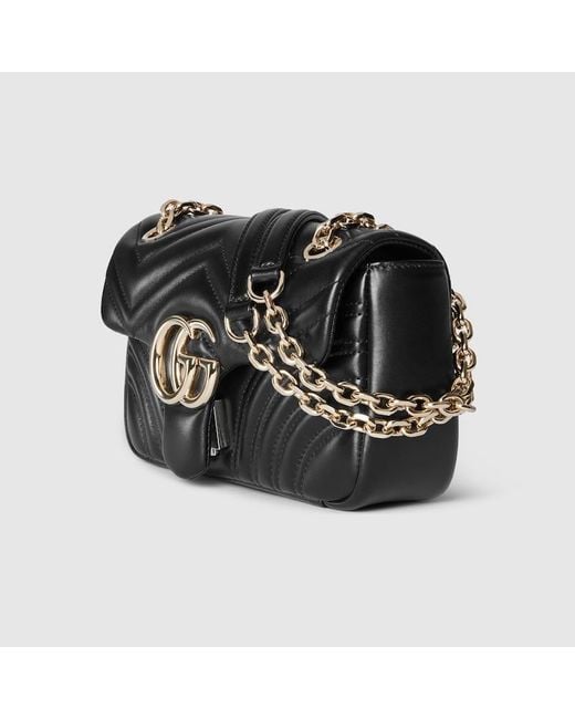 Gucci Black "Gg Marmont" Shoulder Bag