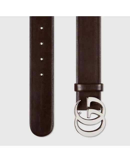 Gucci Brown Flat Marmont Belt, Size 100 for men