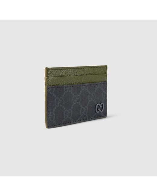 Gucci Green GG Card Case With GG Detail for men