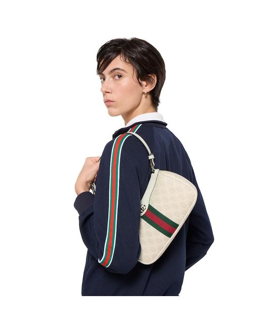 Gucci White Ophidia Small Shoulder Bag