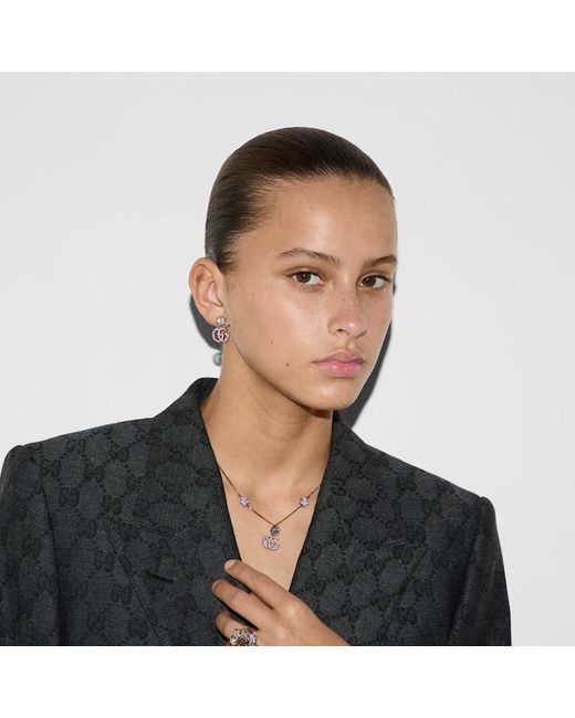 Crystal double g earrings hotsell