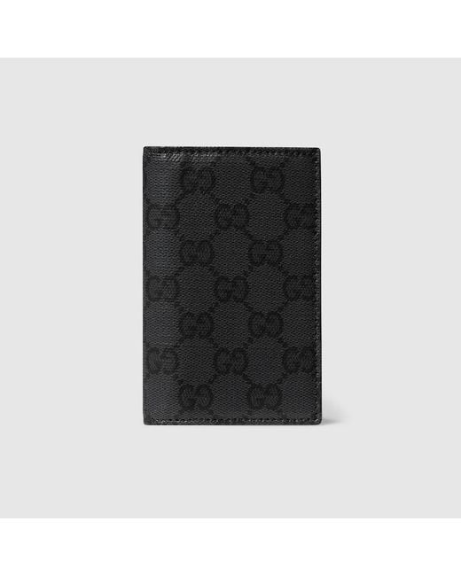Gucci Black Essence Classic Card Case, Original Gg Fabric for men