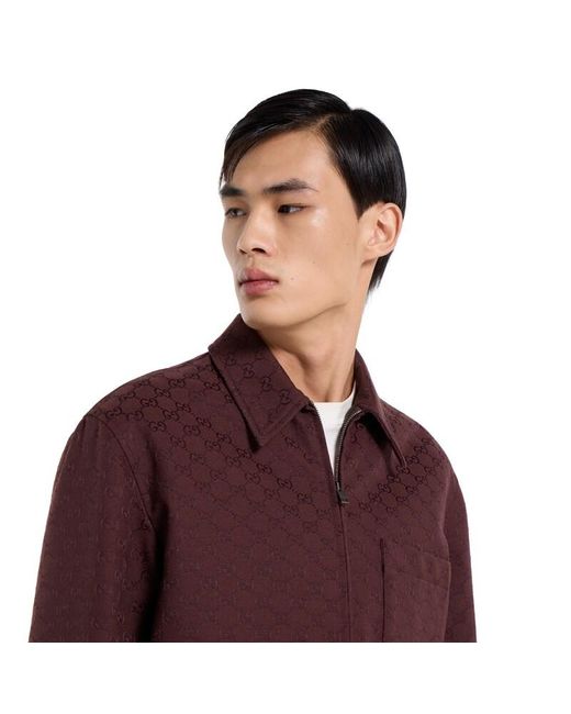Giacca Con Cerniera di Gucci in Purple da Uomo