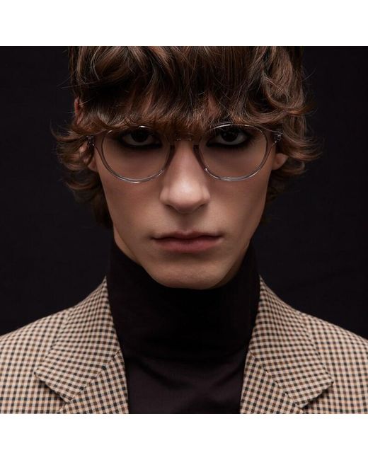 Gucci Metallic Round Optical Frame for men