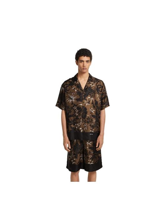 Chemise De Bowling En Twill De Soie À Imprimé, Taille Gucci pour homme en coloris Brown