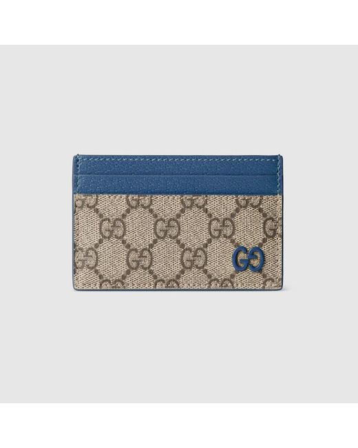 Gucci Zweifarbiges Gg Kartenetui in Blue für Herren