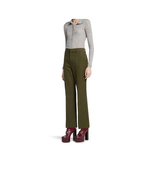 Gucci Green Hose Aus Gg Canvas, Grösse