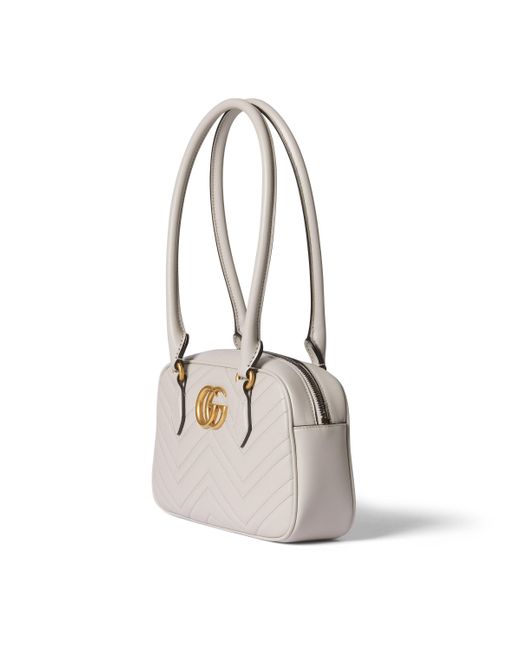 Gucci Gray GG Marmont Small Top Handle Bag