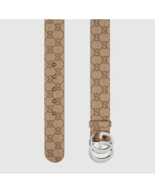 Gucci Brown Flat Marmont Belt, Size 100 for men