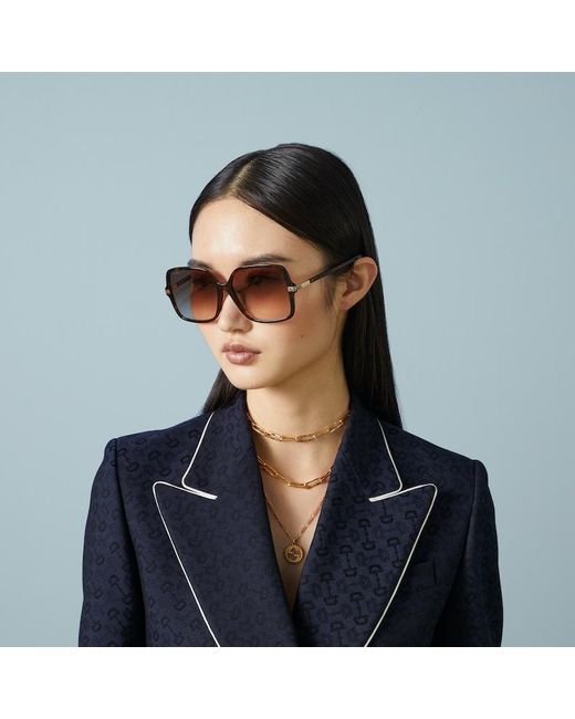 Gucci スクエアフレーム サングラス（アジアン フィット