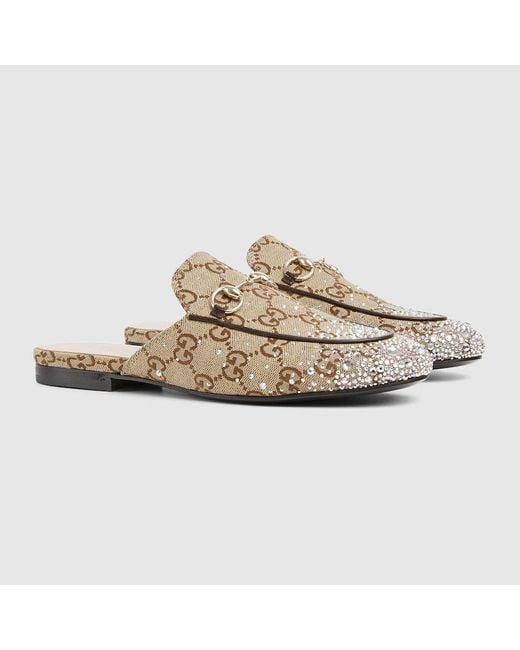 Mules Princetown Avec Détail Mors En Cristaux Pour Femme, Taille Gucci en coloris Natural
