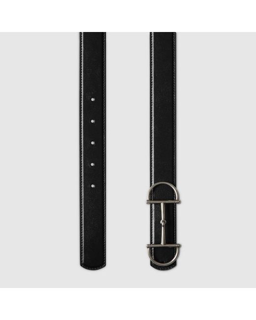 Ceinture En Cuir Réversible Avec Détail Mors, Taille 100 Gucci pour homme en coloris Black