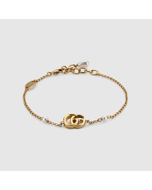 Bracelet Chaîne Gg Marmont Avec Breloque, Taille Gucci en coloris Metallic