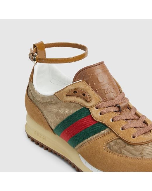 Gucci Natural Re-Motion Sneaker, Size 35 It