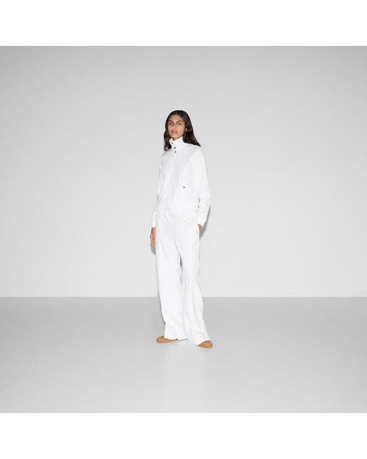 Gucci Ggジャカード ジップジャケット, ホワイト, ウェア White