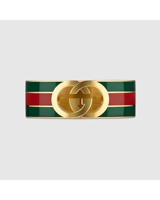 Gucci Metallic Bracelet Jonc Interlocking, Taille