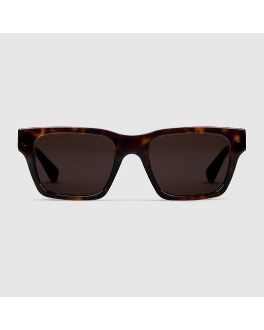 Gucci Rectangular Frame Sunglasses In Brown For Men Lyst gucci-rectangular-frame-sunglasses-in-brown-for-men-lyst