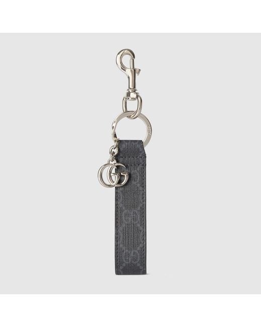 Gucci White Gg Keychain With Double G for men