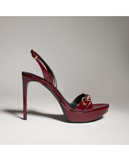 Gucci Red Donna Platform Sandal, Leather