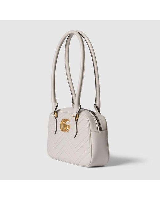 Gucci Natural GG Marmont Small Top Handle Bag
