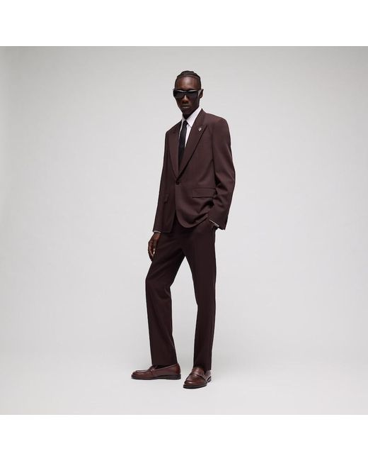 Gucci Brown Loafer With Double G, Leather for men