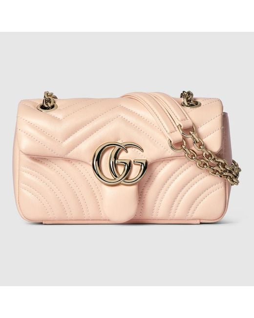 Borsa A Spalla Gg Marmont Misura Piccola di Gucci in Pink