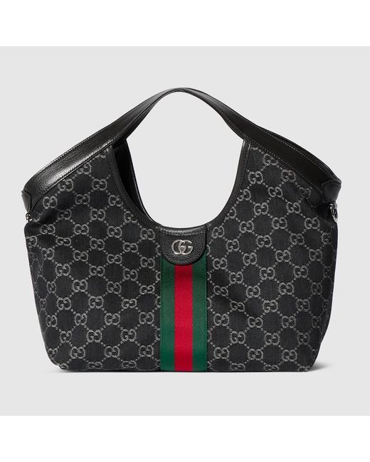Gucci Black Giglio Small Tote Bag, Fabric