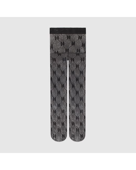 Gucci Gray GG Knit Tights