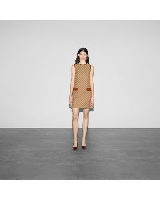 ABITO IN TESSUTO GG di Gucci in Brown